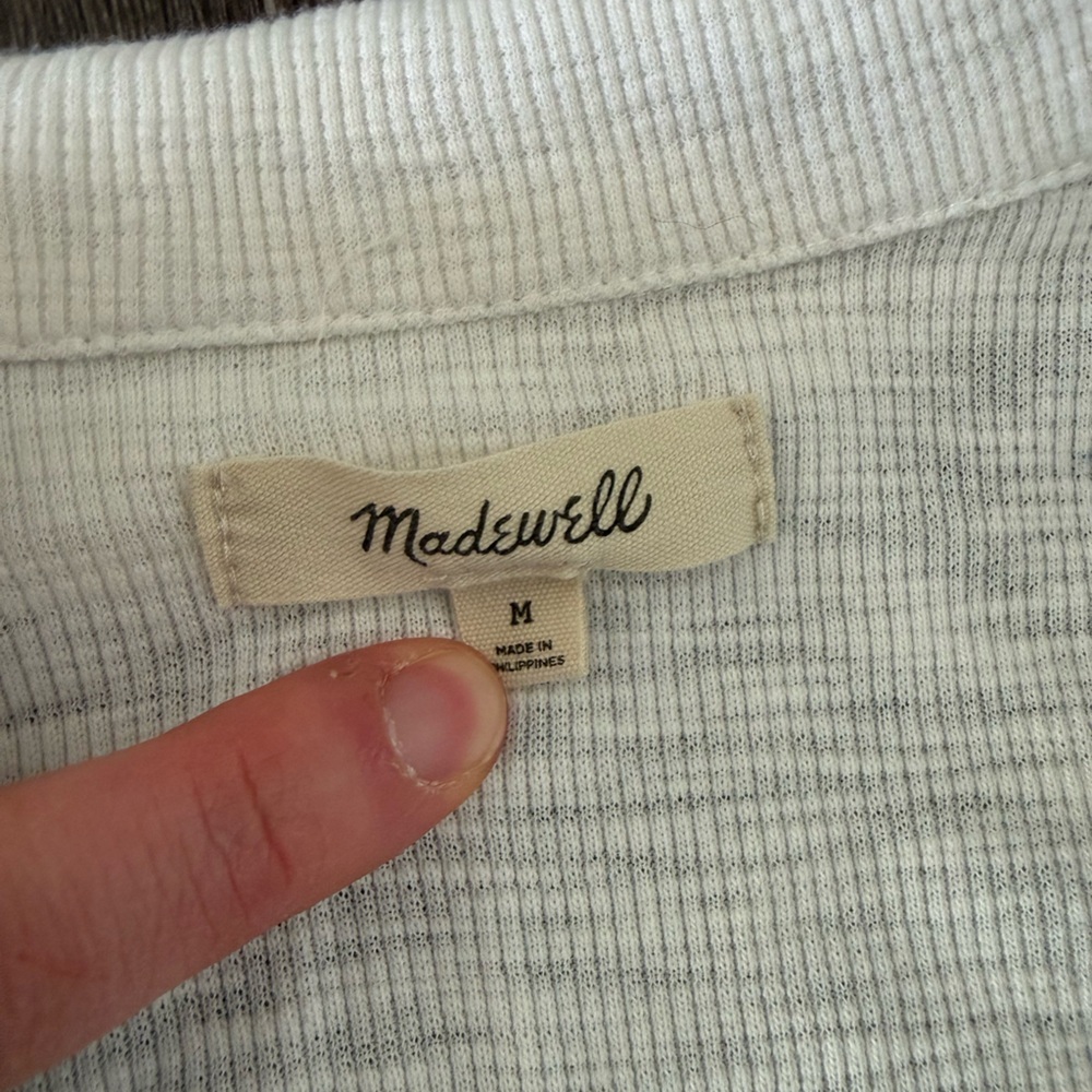 Madewell Cream Collared Button-Down Top - image 2
